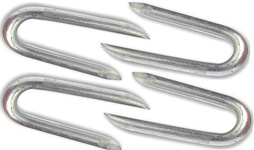 Nartel® Galvanised Netting Staple U Nail, 100 g, (Approx 55pcs) 25mm