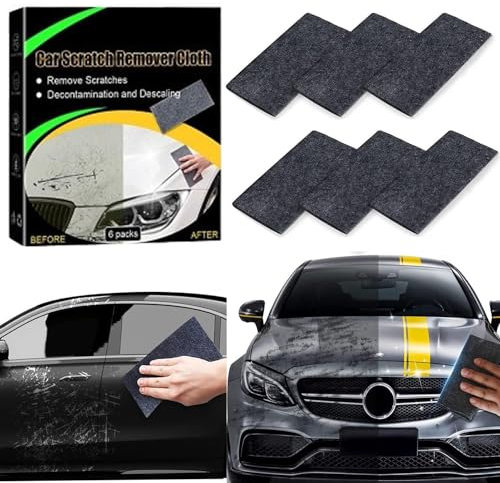 Nano Sparkle Tuch Auto Kratzer, 2024 Upgrade Nano Sparkle Tuch für Auto Kratzer Entfernen Reparatur, Nano Magic Tuch Car Scratch Remover für Reparatur von leichten Kratzfarben,Lackpflege (6PCS)