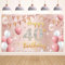 Koliphy Happy 40th Birthday Banner, 40th Birthday Decorations, Indoor/Outdoor Party Backdrop, Rose Gold