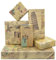 Vintage-Geschenkpapier, Französisches Paris Eiffelturm Arc de Triomphe Schiefer Turm von Pisa Fahrrad Schmetterling Rosenkarten Kraftpapier, 6 Blatt, 6 Designs für Hochzeit, Geburtstag, 50 x 70 cm