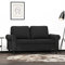 Willood 2-Sitzer-Sofa Loungesofa Couch mit Armlehnen Rückenkissen, Wohnzimmersofa Designsofa Metallgestell, Sitzmöbel Zweisitze,Multi-Sofa, Schwarz 120 cm Samt