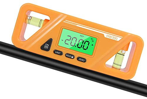 Transportador digital de ángulos, herramientas de carpintería, transportador digital con base magnética, medidor de ángulo magnético fuerte, nivel de burbuja digital para construcción, carpintería