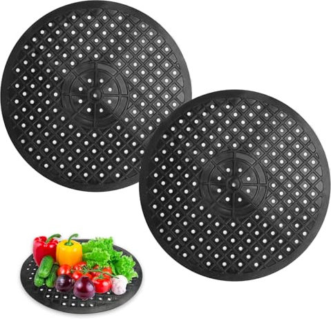 Set di 2 Tappetini Lavello Cucina Rotondo In Gomma, Tappetino Lavandino Salva Lavello Cucina Silicone, Tappetino per Lavello Cucina per Lavello da Cucina, Lavandino del Bagno ( 30.7 x 30.7 cm )