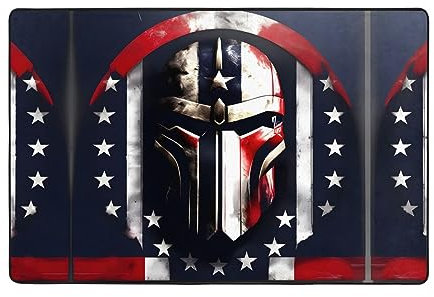 Teppich mit USA-Flagge, 22,9 x 30,5 cm, für Wohnzimmer, Vordertürmatte, Außeneingang und waschbarer Teppich für Schlafzimmer