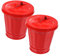 WHAMVOX 2Pièces Seau à Déchets Galvanisé Poubelle de Bureau Métallique Compacte avec Poignée Récipient de Rangement pour Bureau Cuisine et Études Poubelle de Table