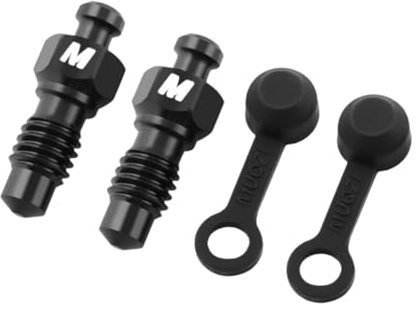 JISADER 2X Bremssattel-Entlüftungsschrauben mit Gummikappen Praktische Bremsentlüftungsnippelschrauben Ersatz für Mountainbikes, Schwarz
