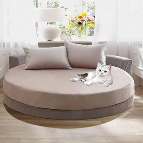 Wasserdichter Matratzenschoner, Kingsize, Doppelbett, rund, Matratzenauflage, Spannbetttuch, 180 cm Durchmesser
