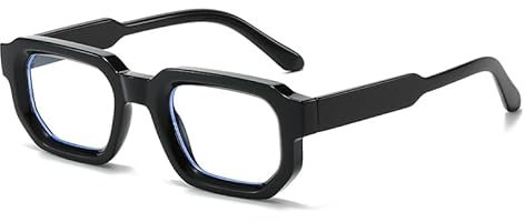 YAMEIZE Rettangolari Occhiali Luce Blu Uomo - Donna Retrò Ottagono Occhiali Anti Luce Blu Occhiali Filtro Luce Blu Occhiali