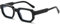 YAMEIZE Rectangle Blue Light Blocking Glasses for Women Men Small Vintage Octagon Clear Lens Glasses Computer Glasses (Black Clear)