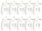 TSS UPVC Window Handle in White, 10 Pieces, Locking Universal Inline Espag Double Glazing Window Handles, 40mm Spindle, Window Handles for UPVC Windows