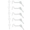 Sdstone Cabin Hook and Eye Latch Gate Door Swivel Window Latch Hook with Mounting Screws,Carbon Steel Door Hook Latch(2 inch, 5PCS) White