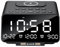 Alarm Clock Radio,5.0 Wireless Bluetooth Speaker,4 Brightness Levels Adjustable LED Night Light with Sleep Function,Wireless Charging & USB Charging Port, for U Disk/AUX/FM/TF black