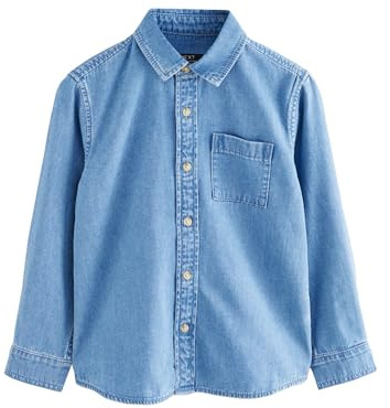 NEXT Jungen Standard Langärmeliges Hemd aus Denim 98-176