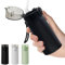 Mini Gourde Isotherme, 150ml Petite Bouteille Isotherme, Paille à Ouverture Une Main & 100% Étanche, Flask Facile à Transporter pour Boissons Chaudes et Froides (Noir)