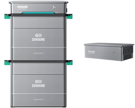 Zendure Solarflow Hyper 2000 avec 2*AB2000X 1920Wh(3840WH), ACE1500, Centrale Électrique de Balcon avec Entrée Solaire 1800W, Charge AC Bidirectionnelle 1200W