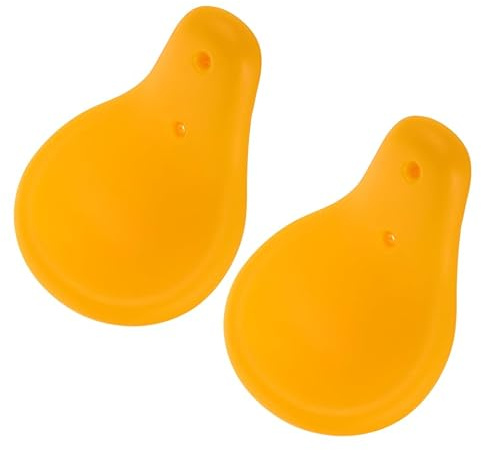 Outdoor Seesaw Replacement Seat 2pcs Plastic for Parks and Community | Yellow Pair, High Load Capacity, Easy to Clean, Fade Resistant Cushioning, for Children and Adults