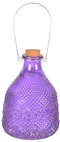 CKB LTD 1 x Waschfalle, extra großer Auffangbehälter, Glasflasche mit Metallaufhänger, traditionell, attraktiv, hängender Honigtopf-Design, Insektenfänger, Falle für drinnen und draußen, Garten