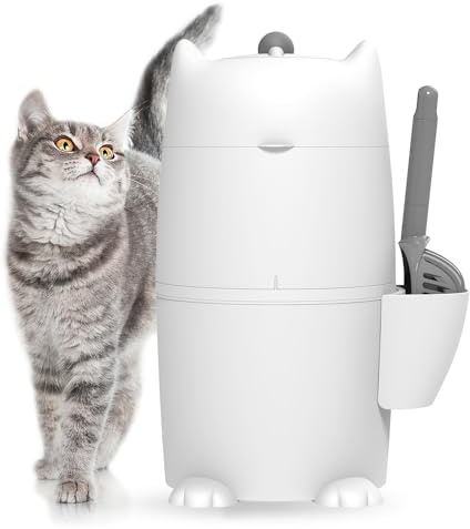 Red Rocket Kitty Twist'R Plus Cat Litter Disposal System, Litter Trash Can