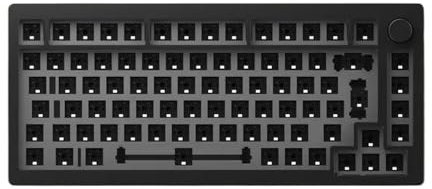 boggoexag Mechanical Keyboard Compatible With M1 DIY Kit 75% RGB Hot-swap Barebone ANSI ISO Version CNC Metal Gasket Mount Structure(BLACK ISO)
