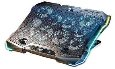 D11 Gaming Laptop Cooler 10 Ventole Pieghevole Regolabile Supporto For Notebook Supporto For Dissipazione Del Calore For 12-18 '' Pad Di Raffreddamento Con Luce RGB