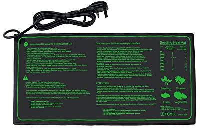 Hyindoor Tappetino riscaldante per piantine, propagatore riscaldato, resistente, impermeabile, per piantine idroponiche invernali, germinazione di piantine da interni, 25 x 52 cm