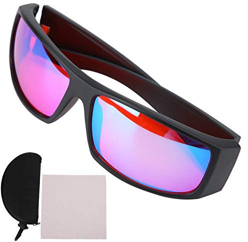 Jimfoty Farbenblinde Korrekturbrille für Rot-Grüne Blindheit, Blindheit Schwäche, Farbwahrnehmung Verbesserung, Farbfilterbeschichtung, Rot