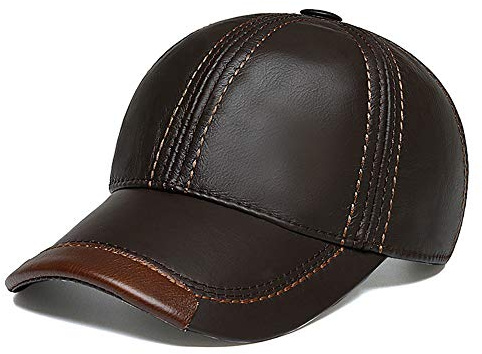 DongBao Leder Baseball Cap Basecap Herren Baseballmütze Kappe Hute,Liberty Ledercap