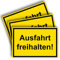 3 Stück Ausfahrt freihalten Schild 20 x 30 cm aus stabiler PVC Hartschaumplatte 3mm mit UV-Schutz von STROBO