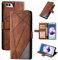 Custodia per Huawei Enjoy 7S ,Custodia in Pelle Custodia per Huawei P Smart FIG-L03 FIG-LX2 FIG-L21/L22 FIG-LX1/LX3 FIG-LA1 / Honor 9 Lite LLD-L22A LLD-L31 / Nova Lite 2 Custodia Cover Case Brown