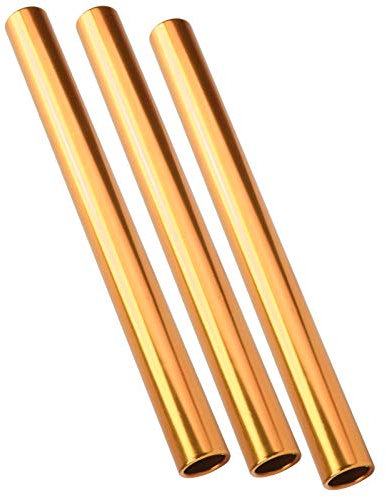 Keenso Leichtathletik Staffelstab, 3 STK. 29cm Leichtathletik Aluminiumlegierung Staffelstab Sportfest Staffellauf Staffelstab für Leichtathletik und Sprint (Orange)