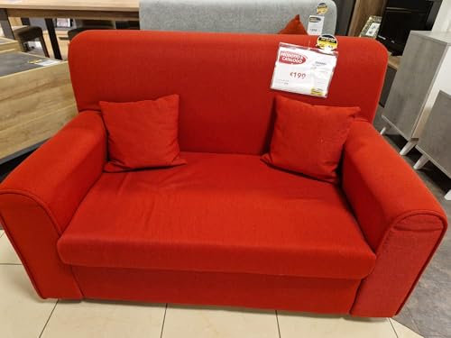 My Brand Divano 2 posti Mini Estasi Tessuto Rosso con 2 cuscini omaggio
