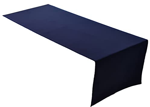 Lemos Home Hochwertiger Tischläufer Tischwäsche aus 100% Baumwolle Kollektion Konzept, Farbe & Größe wählbar (Tischläufer - 45x120cm, Marineblau)