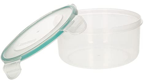 KOTARBAU® Recipiente de plástico para comida, 800 ml, Fiambrera, Contenedor redondo, Tupper para almacenamiento de alimentos, Taper, Cierre hermético
