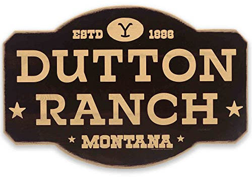 Yellowstone TV Show Dutton Ranch Holz-Wanddekoration – Yellowstone Dutton Ranch Schild für Heimdekoration