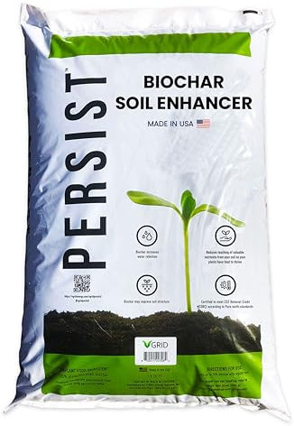 Persist Gartenbaukohle 1,5 cuft, Biokohle Bodenverbesserung für Pflanzen, verbessert Pflanzenerde für Pflanzen, 100% natürliche Aktivkohle und organischer Gartenpflanzendünger Verstärker und