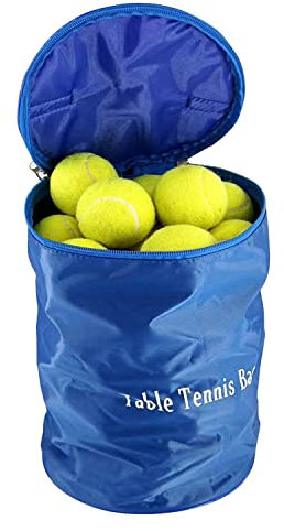 Glemall Tennis Ball Hopper Basket 45 Capacity, Portable Tennis Ball Basket, Tennis Balls Storage, Blue