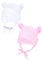TupTam Baby Erstlingsmütze mit Ohrenklappen 2er Pack, Farbe: Weiß/Rosa/mit Ohren, Größe: 50-56