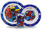 Sorrisini Set Stoviglie Riutilizzabile Per Bambini Spiderman, Set Piatti in Plastica Asilo, Scoula, Set Svezzamento Prima Pappa Bebé, Piatto, Ciotola, Bicchiere 260ml, Senza Bpa, Spiderman