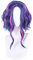 Anime Cosplay-Perücke für kurzes lila welliges lockiges Haar aus synthetischem Material für erwachsene Frauen Halloween Weihnachten Rollenspiel