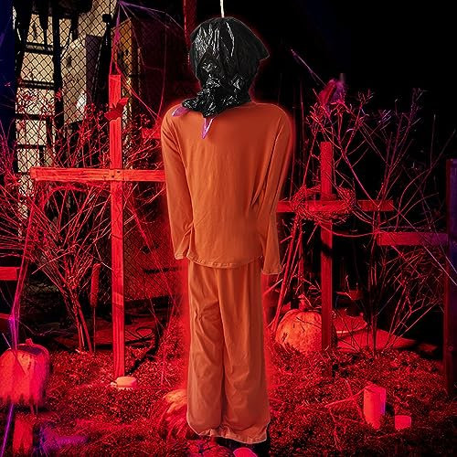 Halloween Deko Tote Opfer Requisiten Halloween Dekoration Tote Gefangener Requisiten Gruselig Fake Corpse Halloween Aufblasbare Hängende Tote Opfer Leichen Für Outdoor Baum Garten Hof