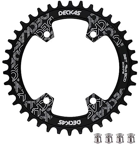 DJC Bike Kettenblatt Asymmetrisch 96BCD Schmale Breite Zahnung MTB für XT SLX M6000 / M7000 / M8000 / M9000 7/8/9/10/11/12 Speed Aluminium 7075 30T 32 34 36 38T, rund 40T Schwarz