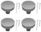 WAenZeeNH 4 Pcs Kitchen Cabinet Knobs 30mm Round Dresser Drawer Knobs Round Grey Cabinet Knob Bedroom Drawer Pulls with Mounting Screws for Cupboard Closet Drawer Door
