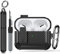 Lopnord for Airpod Pro Case Cover with Cleaner Kit, Compatible with Airpods Pro 2 Case,1st/2nd Generation (2023/2022/2019), Shockproof Lock Cover with Keychain for Men Women