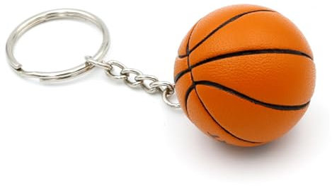 FKWKUW Porte-clés de Basket-Ball - Pendentif décoratif - en polyuréthane - pour Fan de Basketball - Souvenir de fête, récompenses - Accessoire (Lisse