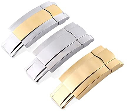 EKSIL Schnalle für Rolex Uhren Edelstahl Faltschließe, 16 mm, Kunststoff, Achat