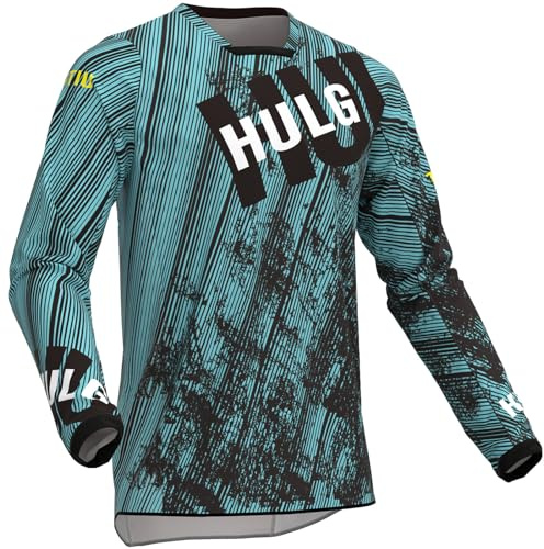 MTB-Trikot,Fahrradtrikot Herren Langarm,fahrradshirts Herren Langarm,MTB Tshirt,atmungsaktives Material, Schnell Trocknend,antibakteriell,Geeignet Für Viele Outdoor-Sportarten (Style-13,5XL)