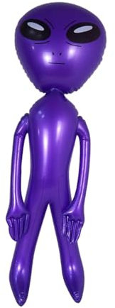 Fonowx Aufblasbares Alien-Spielzeug, Alien-Ballon, aufblasbare Figuren, aufblasbare Puppe, erwachsenes Kinderspielzeug für Alien-Themenparty, Bar, Halloween, lila