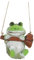 BESPORTBLE Hängende Gartenskulptur „Frosch“. Froschfiguren aus Harz bürodeko büro Dekoration Wohnkultur Ornament Frosch Gartendekoration Statue kleine Froschfiguren Tier die Schaukel Zubehör