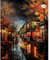 Rainy Night Paint by Numbers for Adults-Landscape Painting by Number Kits On Canvas,Scenery Craft Art Painting Kit Acrylic Pigment Drawing Paintwork for Gift Home Wall Decor(12x16inch,Frameless)
