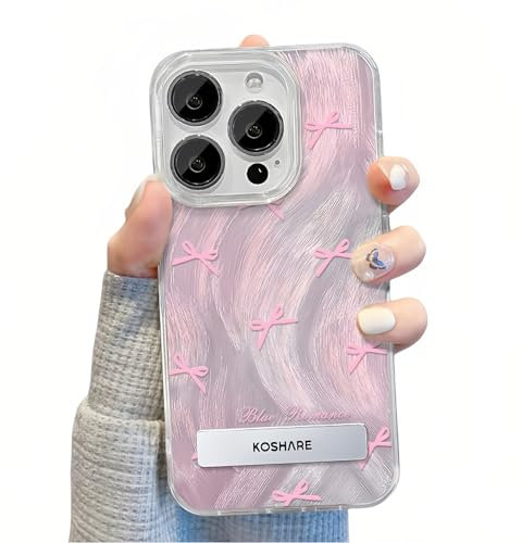 Tybiky Kompatibel mit iPhone 11 Glänzend Laser Handyhülle für Mädchen Frauen Niedlich Stoßfest PC Hülle Vollbild Bögen Farbe Sterne Federgarn Case für iPhone 11 Bumper Cover, Rosa Bögen